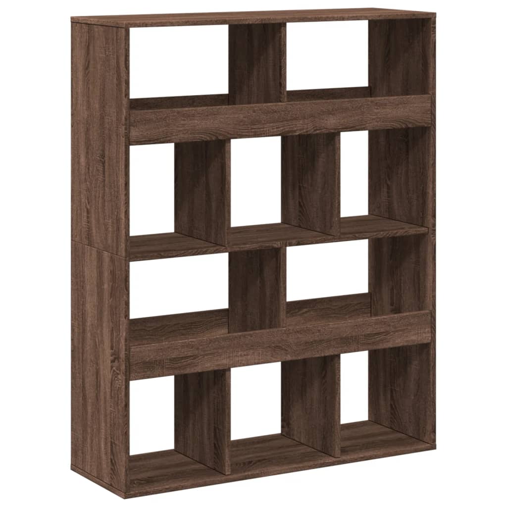 Bookcase, brown oak, 100x33x125.5 cm, processed wood