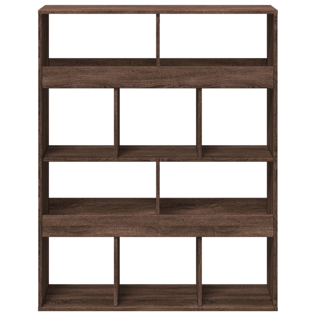 Bookcase, brown oak, 100x33x125.5 cm, processed wood