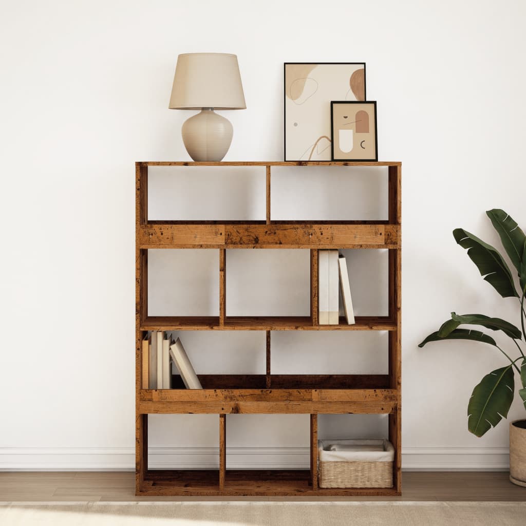 Bookcase, old wood, 100x33x125.5 cm, processed wood