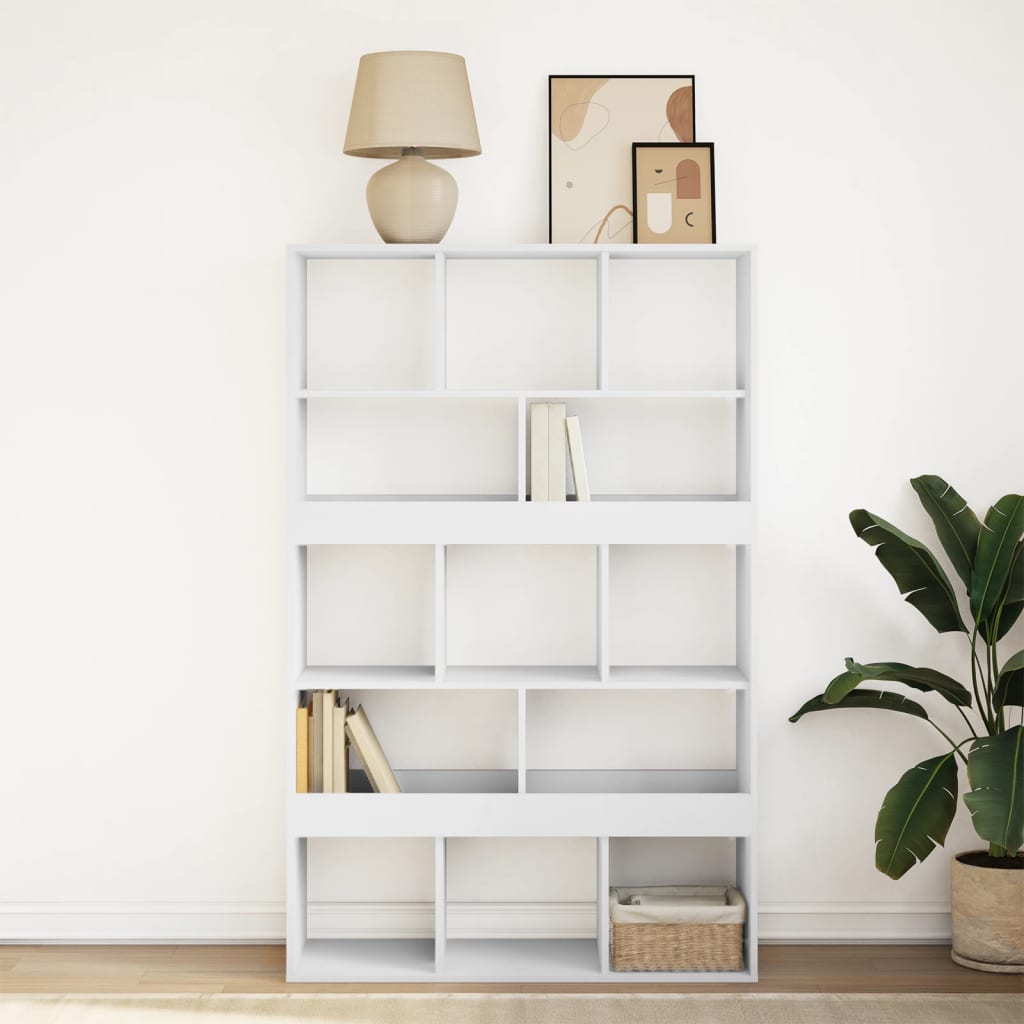 Bookcase, white, 100x33x156.5 cm, processed wood