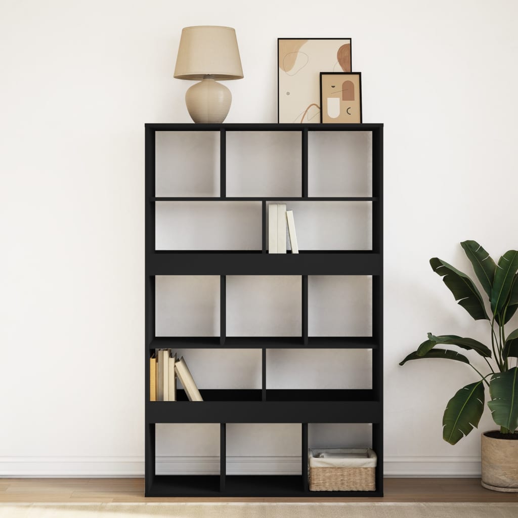 Bookcase, black, 100x33x156.5 cm, processed wood