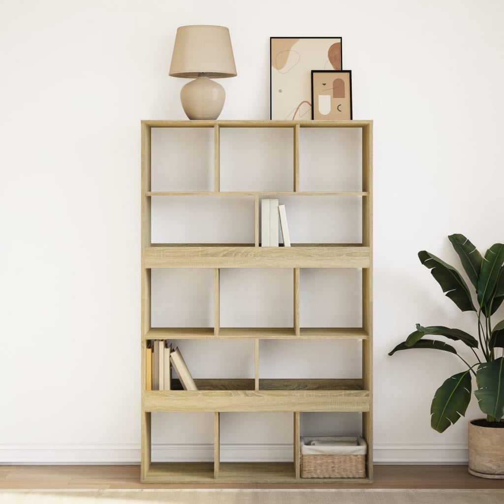 Bookcase, sonoma oak, 100x33x156.5 cm, processed wood