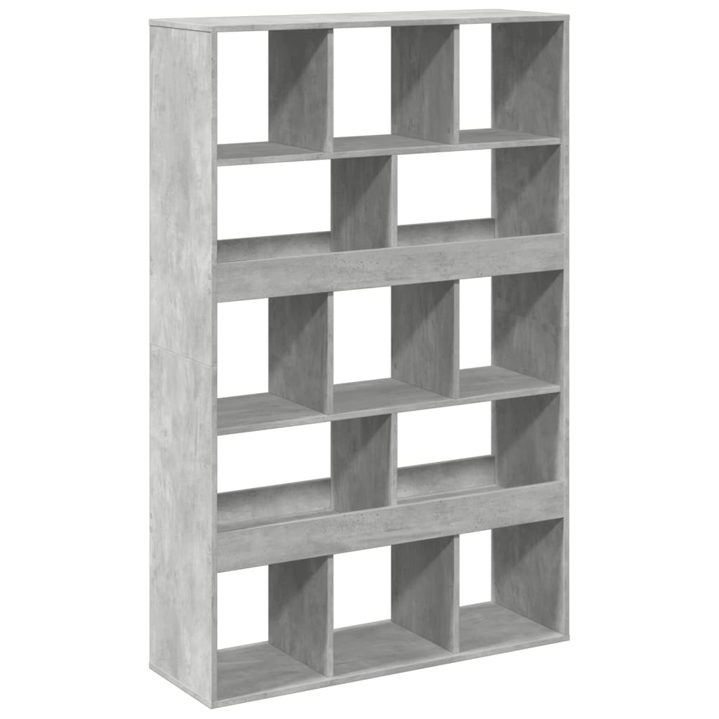 Bookcase, concrete gray, 100x33x156.5 cm, processed wood