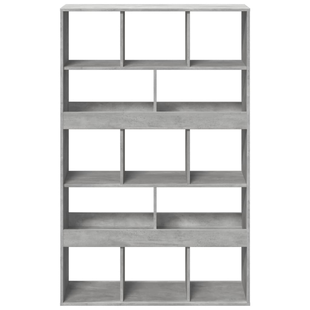 Bibliotecă, gri beton, 100x33x156,5 cm, lemn prelucrat