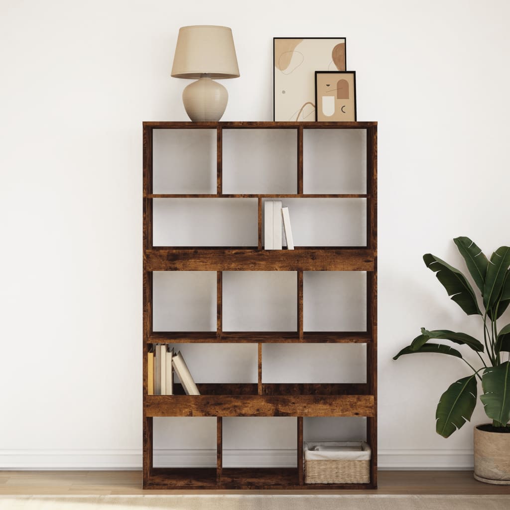 Bookcase, smoky oak, 100x33x156.5 cm, processed wood