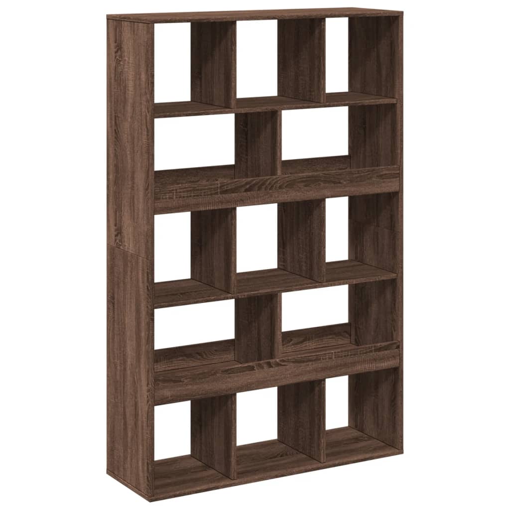 Bookcase, brown oak, 100x33x156.5 cm, processed wood