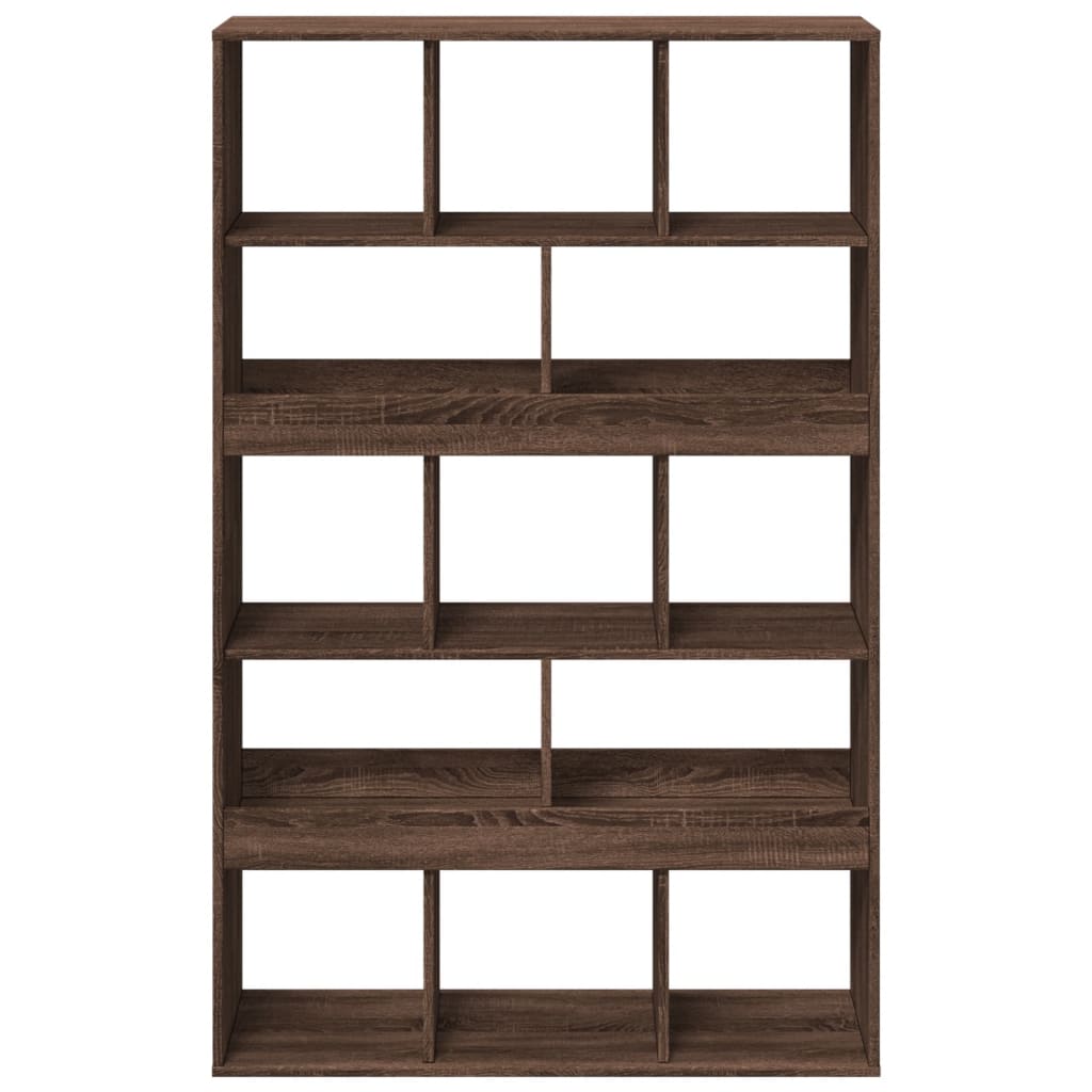 Bookcase, brown oak, 100x33x156.5 cm, processed wood