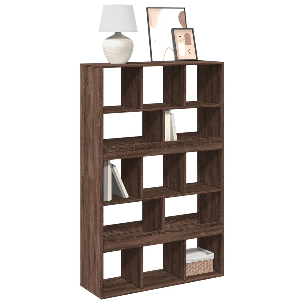 Bookcase, brown oak, 100x33x156.5 cm, processed wood