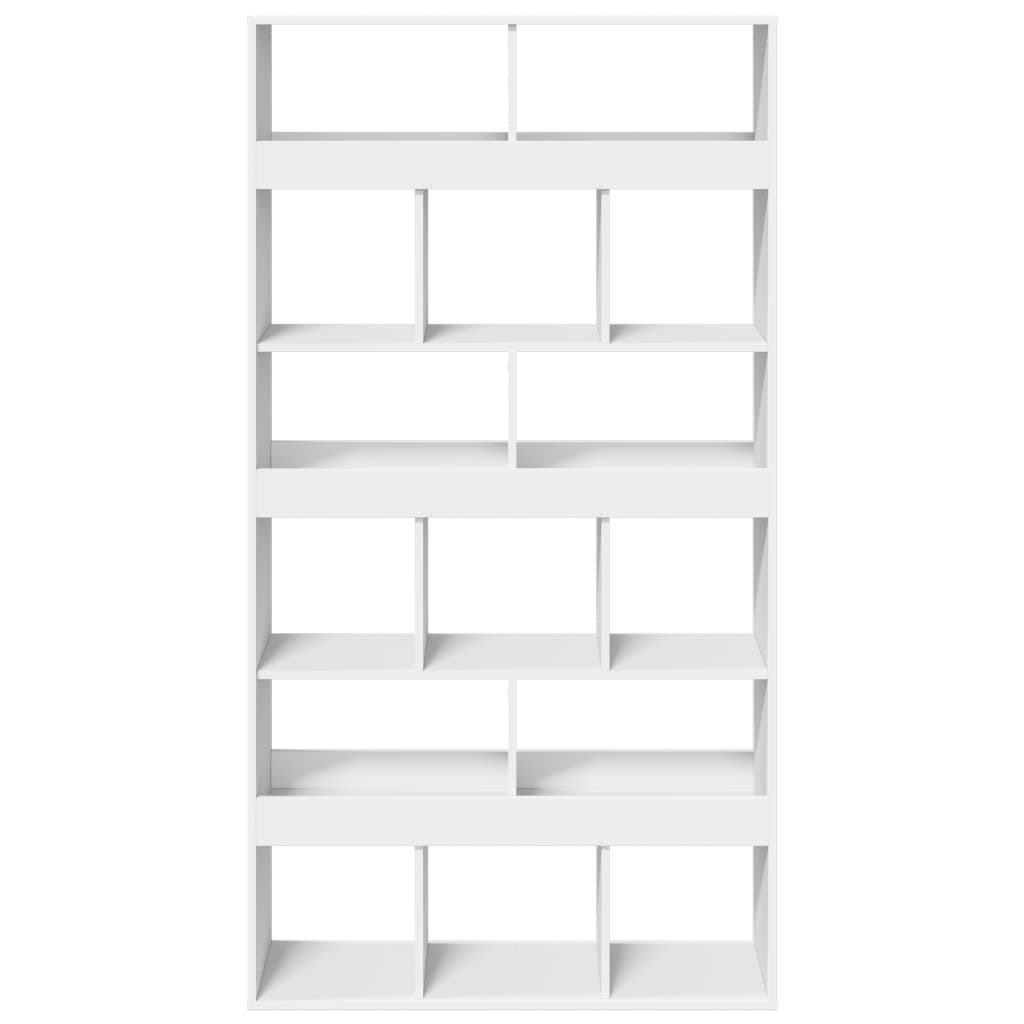 Bibliotecă, alb, 100x33x187,5 cm, lemn prelucrat