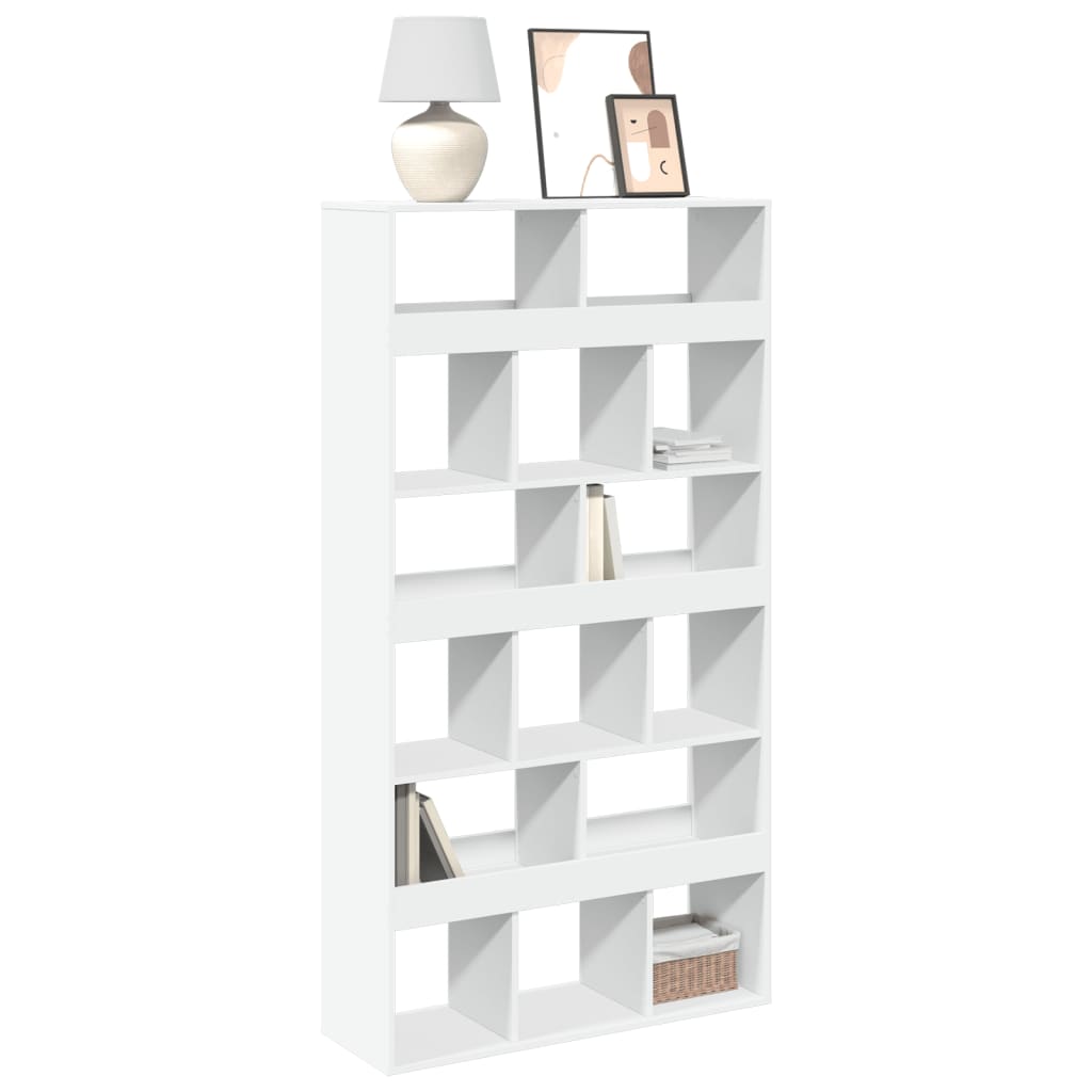 Bookcase, white, 100x33x187.5 cm, processed wood