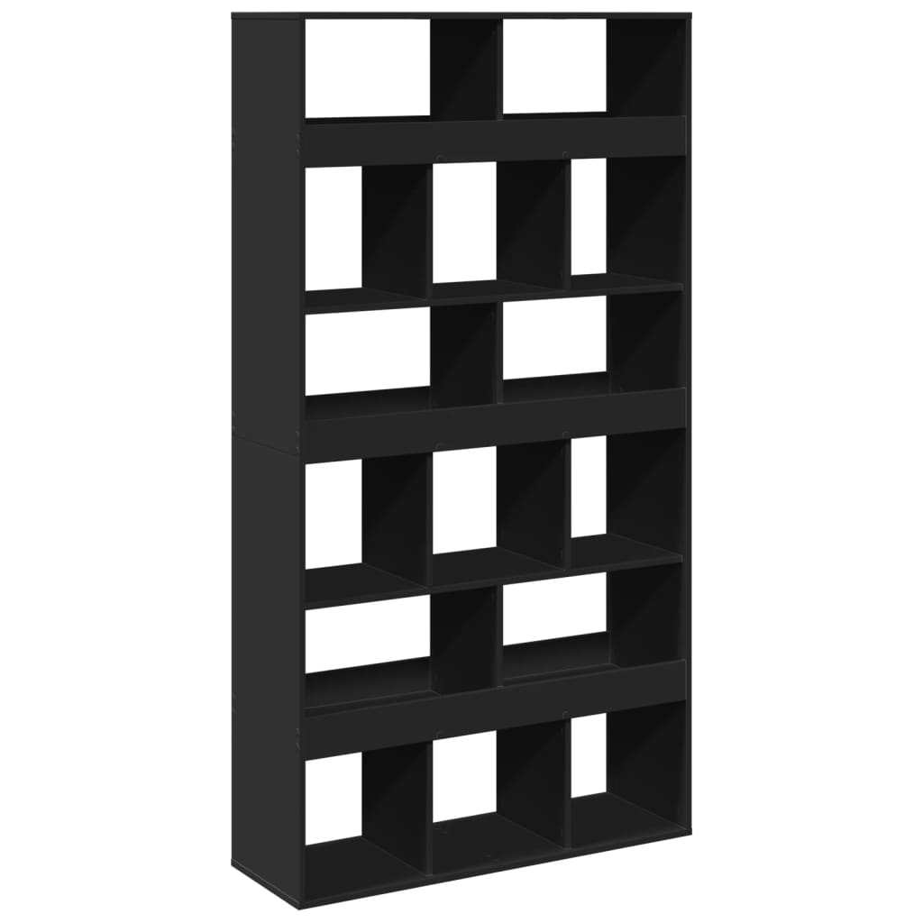 Bookcase, black, 100x33x187.5 cm, processed wood