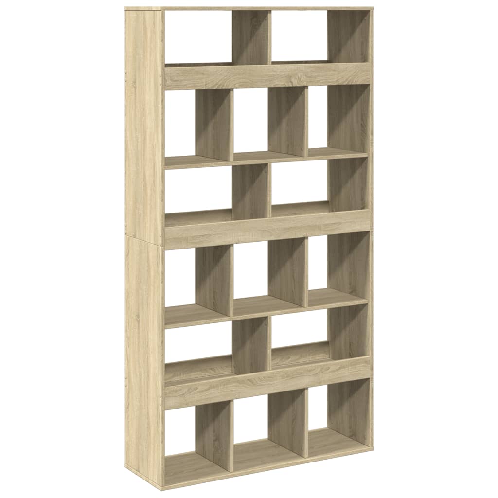 Bookcase, sonoma oak, 100x33x187.5 cm, processed wood