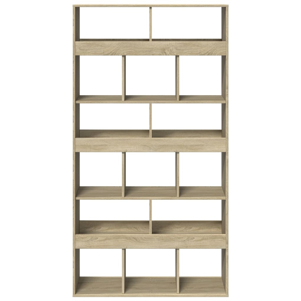 Bookcase, sonoma oak, 100x33x187.5 cm, processed wood