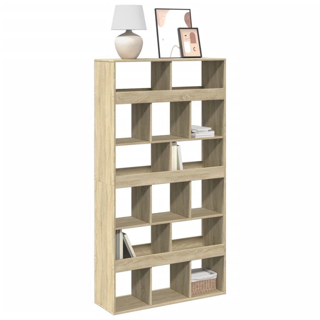 Bookcase, sonoma oak, 100x33x187.5 cm, processed wood