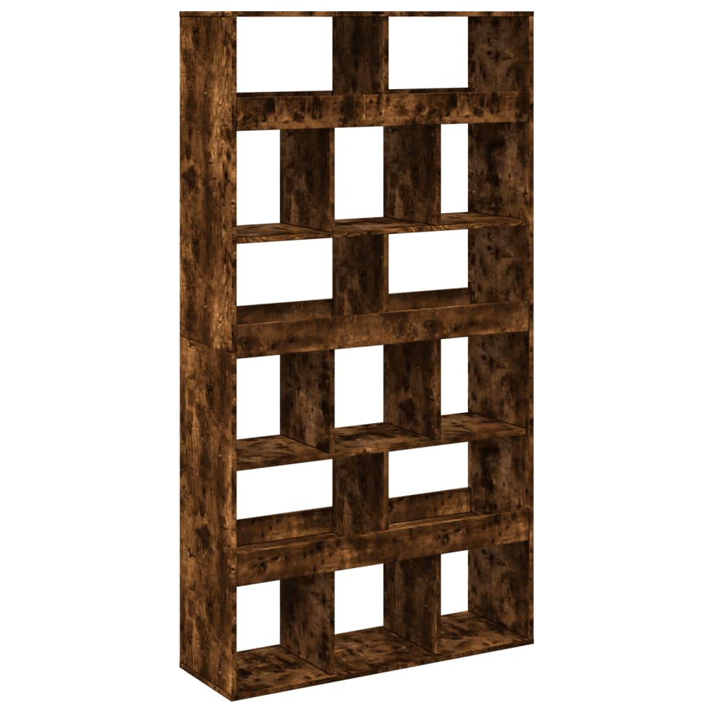 Bookcase, smoky oak, 100x33x187.5 cm, processed wood