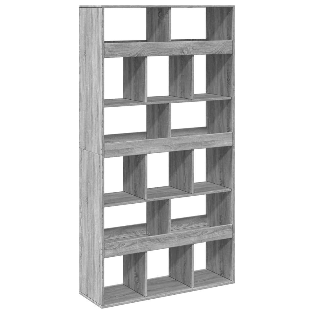 Bookcase, sonoma grey, 100x33x187.5 cm, engineered wood