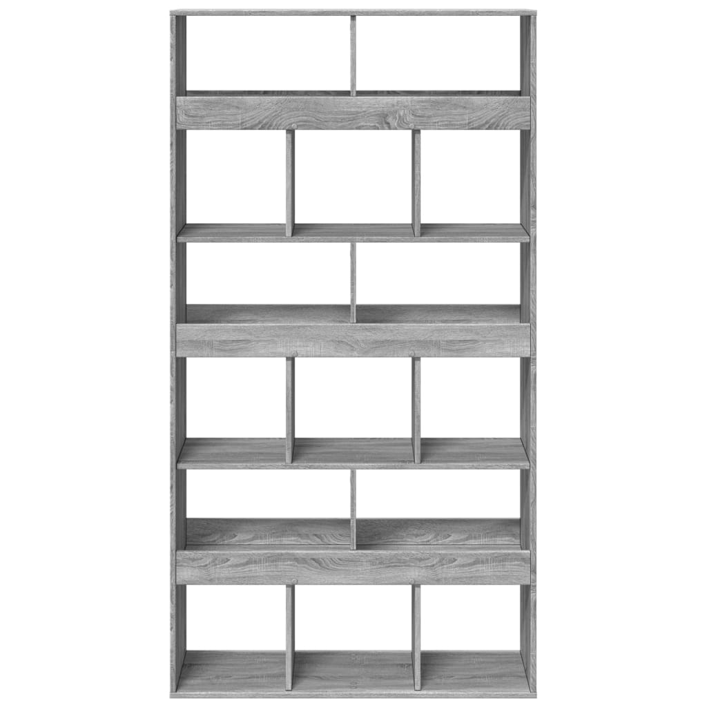 Bookcase, sonoma grey, 100x33x187.5 cm, engineered wood