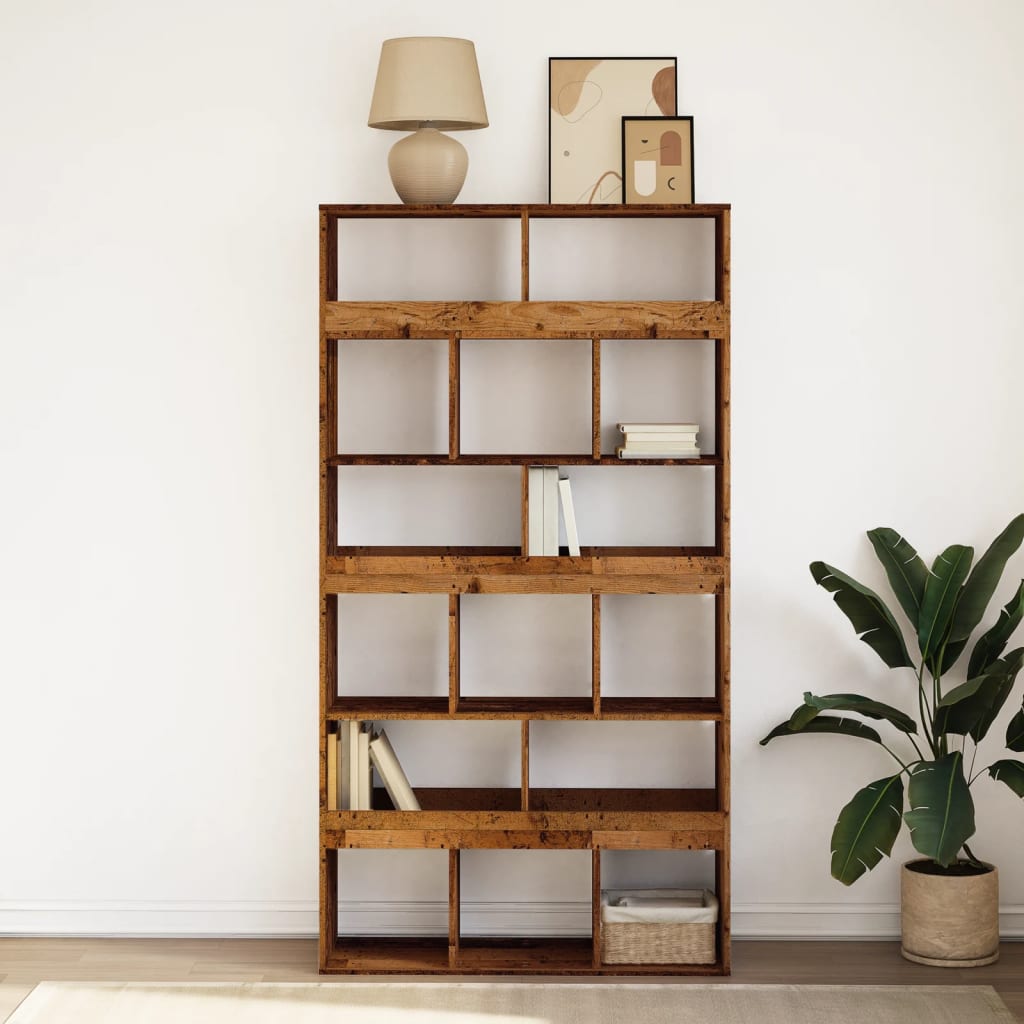 Bookcase, old wood, 100x33x187.5 cm, processed wood