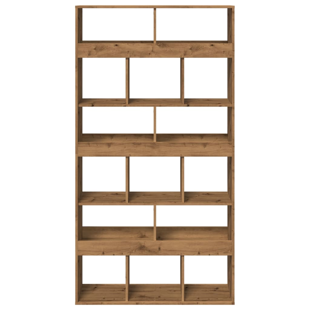 Bookcase, handcrafted oak, 100x33x187.5 cm, processed wood