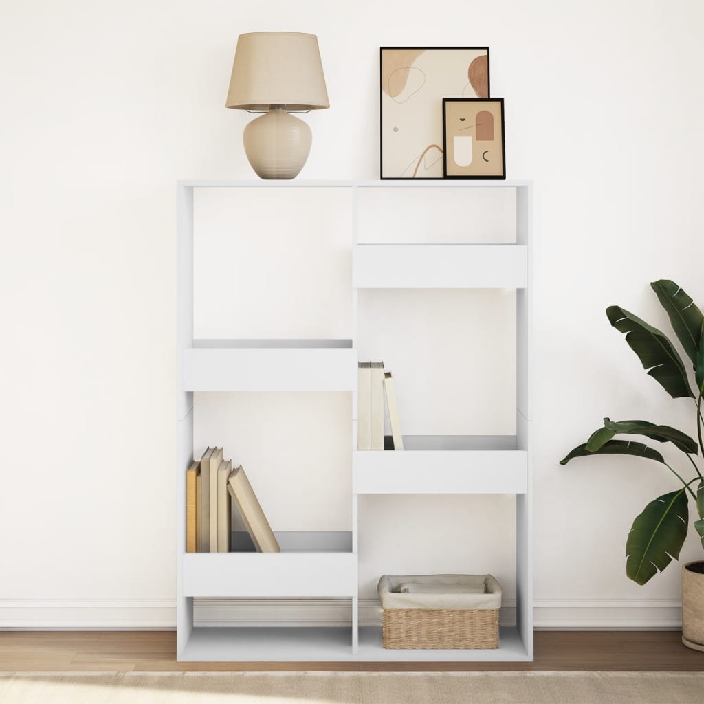 Bookcase, white, 100x33x135 cm, processed wood