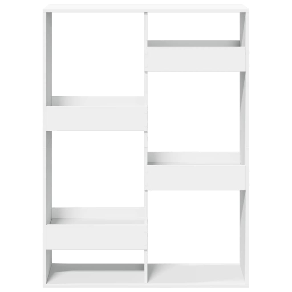 Bookcase, white, 100x33x135 cm, processed wood