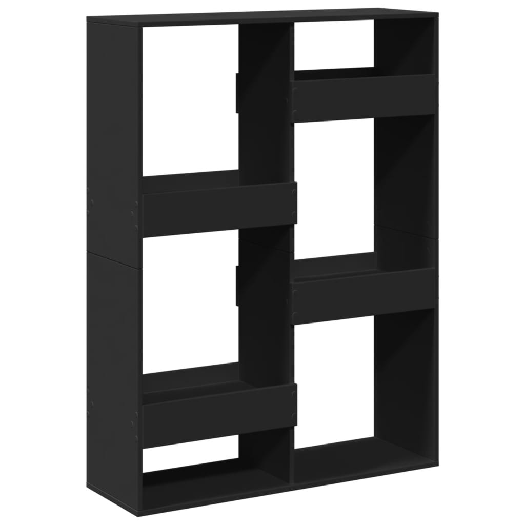 Bookcase, black, 100x33x135 cm, processed wood