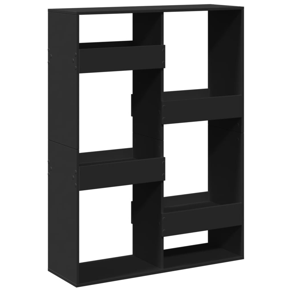 Bookcase, black, 100x33x135 cm, processed wood