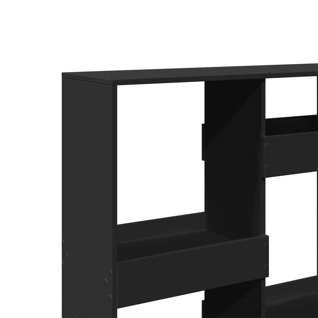 Bookcase, black, 100x33x135 cm, processed wood