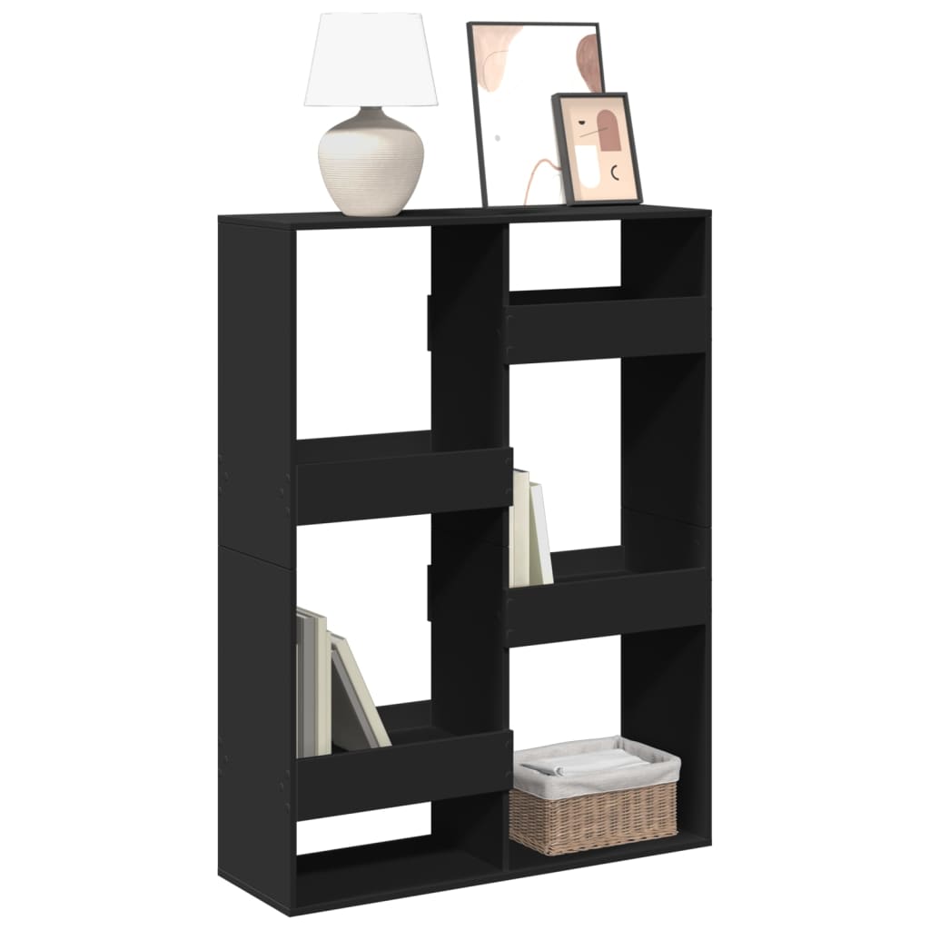 Bookcase, black, 100x33x135 cm, processed wood