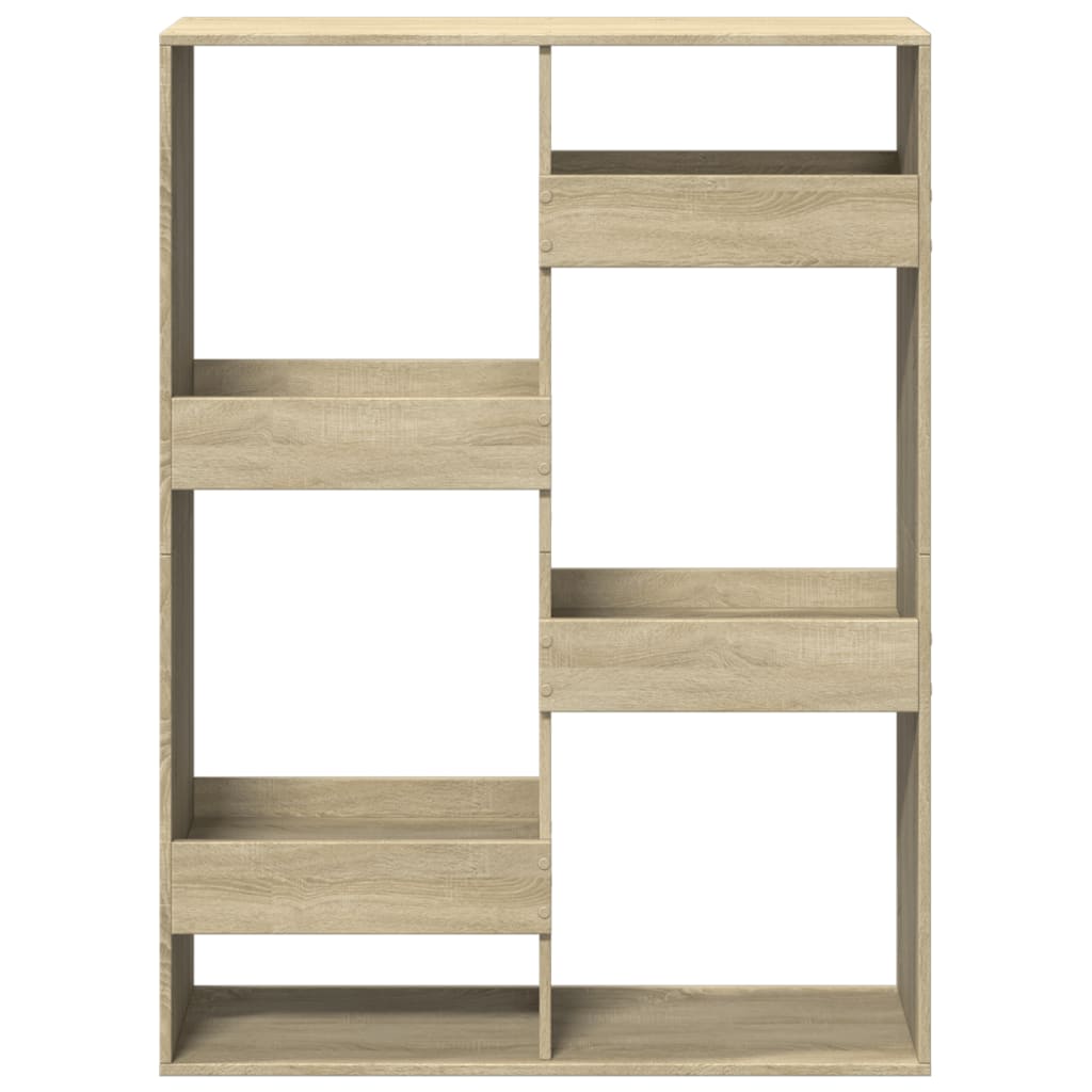 Bookcase, sonoma oak, 100x33x135 cm, processed wood