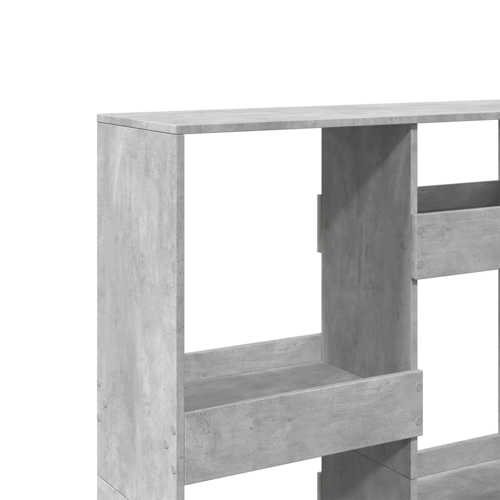 Bookcase, concrete gray, 100x33x135 cm, processed wood