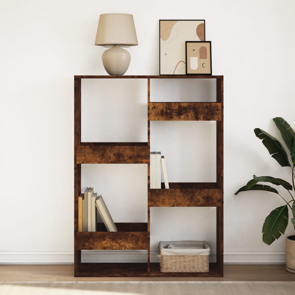 Bookcase, smoky oak, 100x33x135 cm, processed wood