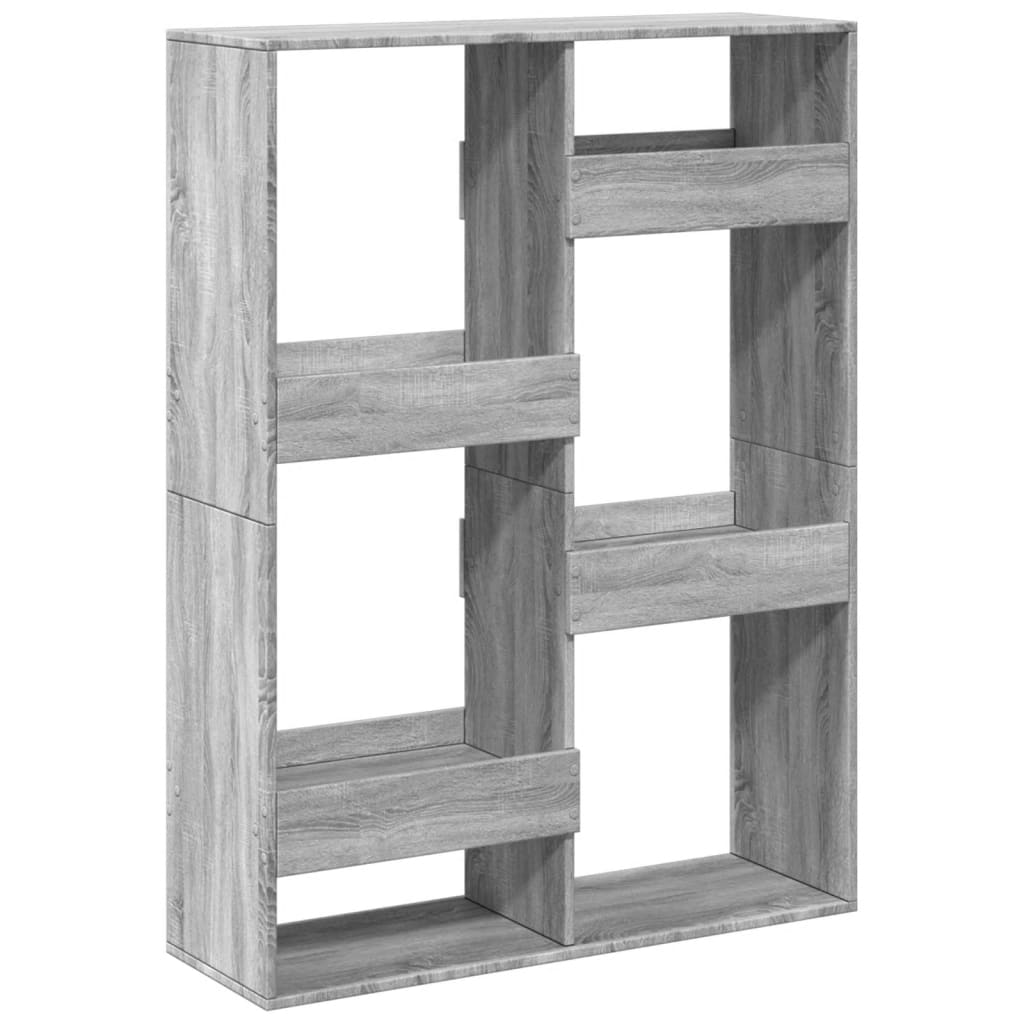 Bookcase, sonoma grey, 100x33x135 cm, engineered wood