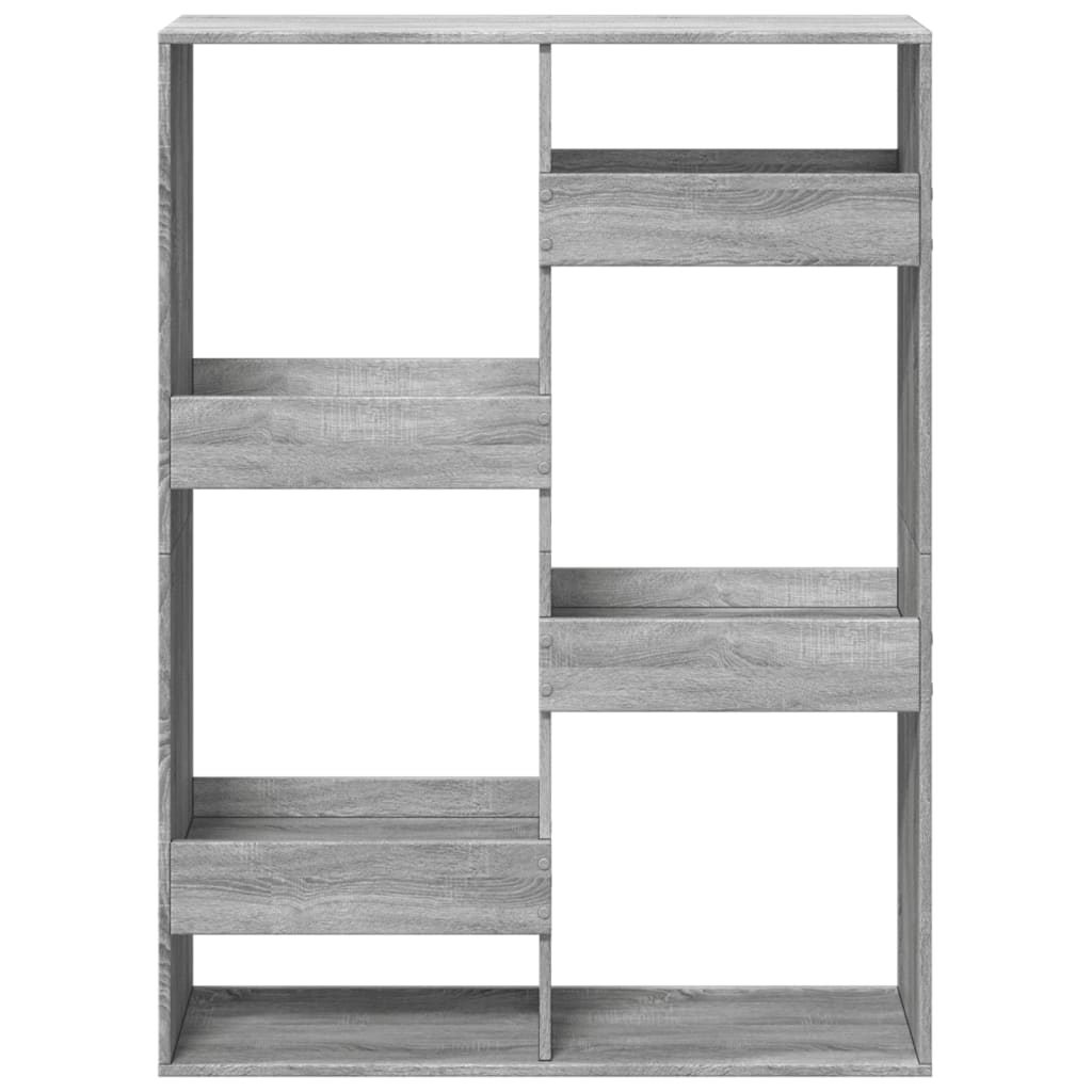 Bookcase, sonoma grey, 100x33x135 cm, engineered wood