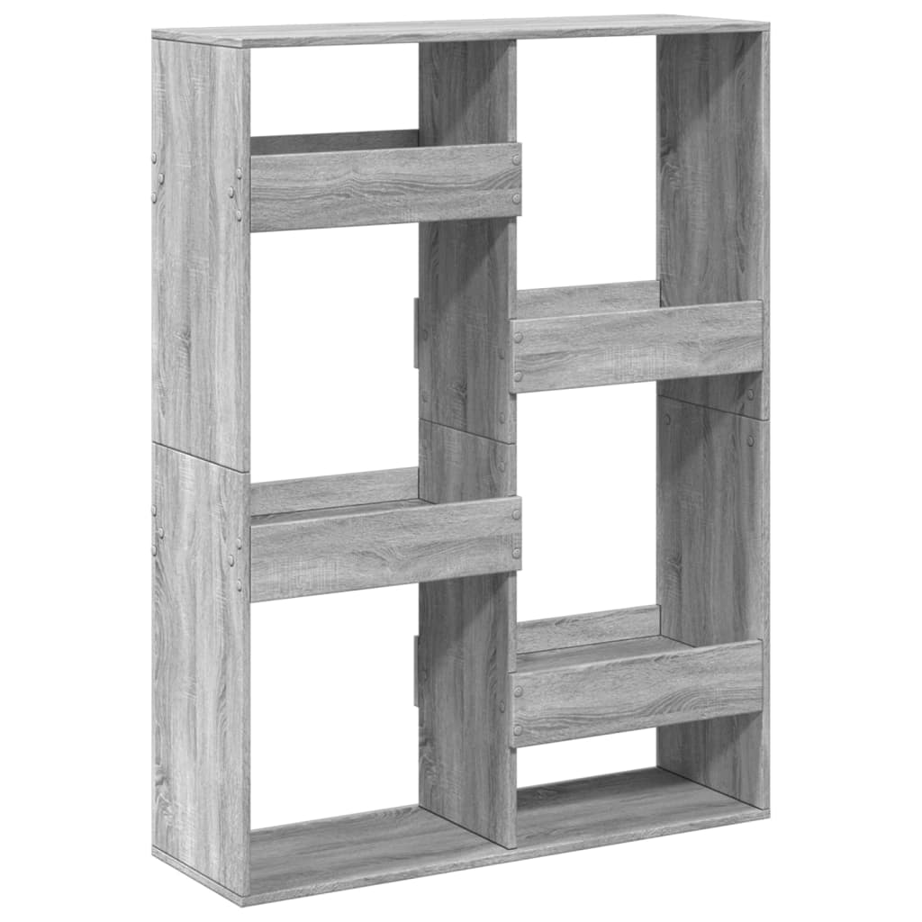 Bookcase, sonoma grey, 100x33x135 cm, engineered wood