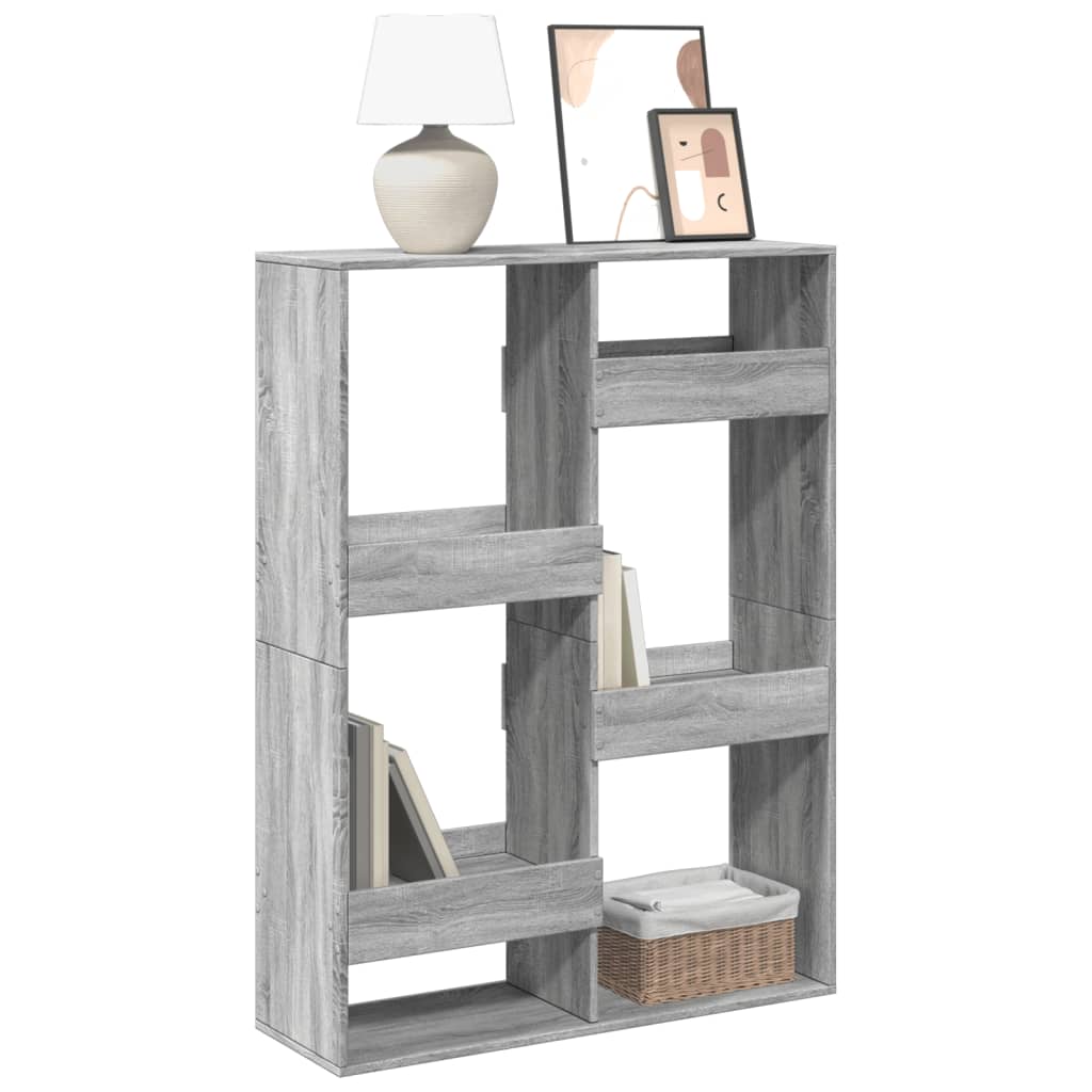 Bookcase, sonoma grey, 100x33x135 cm, engineered wood