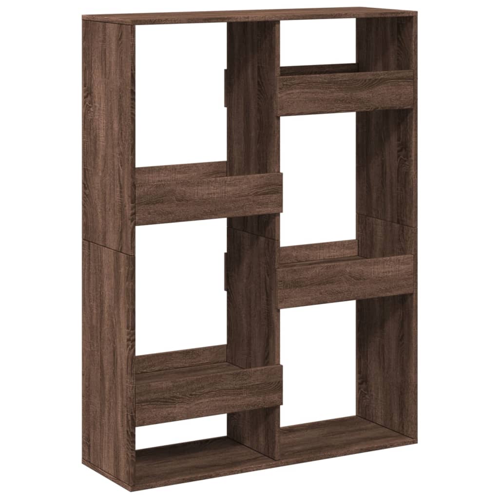 Bookcase, brown oak, 100x33x135 cm, processed wood