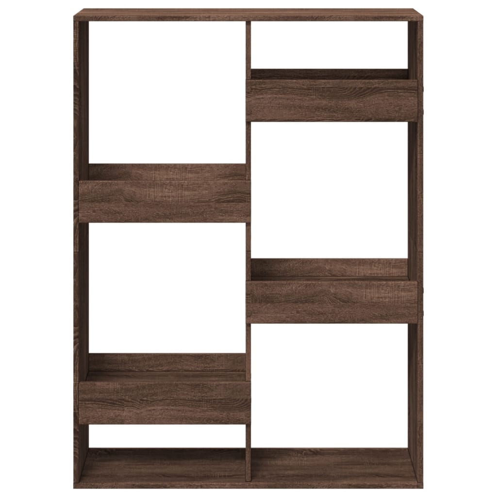 Bookcase, brown oak, 100x33x135 cm, processed wood