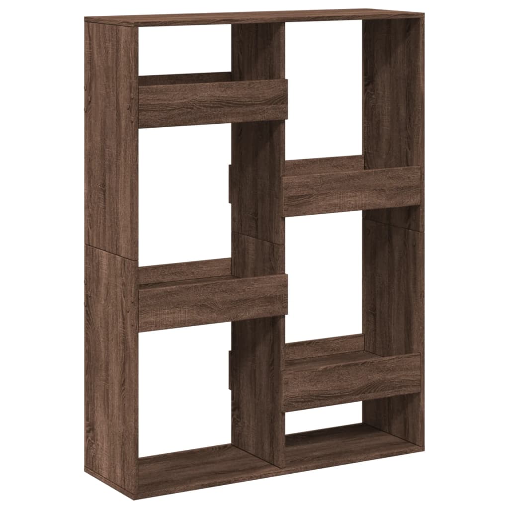 Bookcase, brown oak, 100x33x135 cm, processed wood