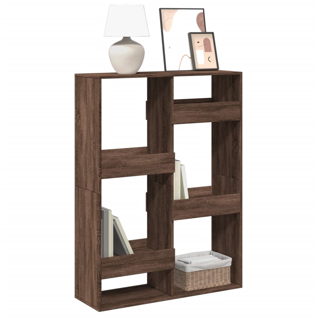 Bookcase, brown oak, 100x33x135 cm, processed wood