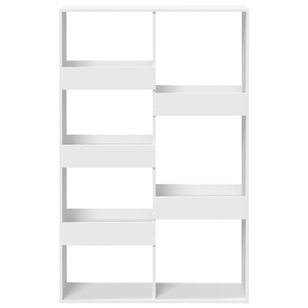 Bookcase, white, 100x33x155.5 cm, processed wood