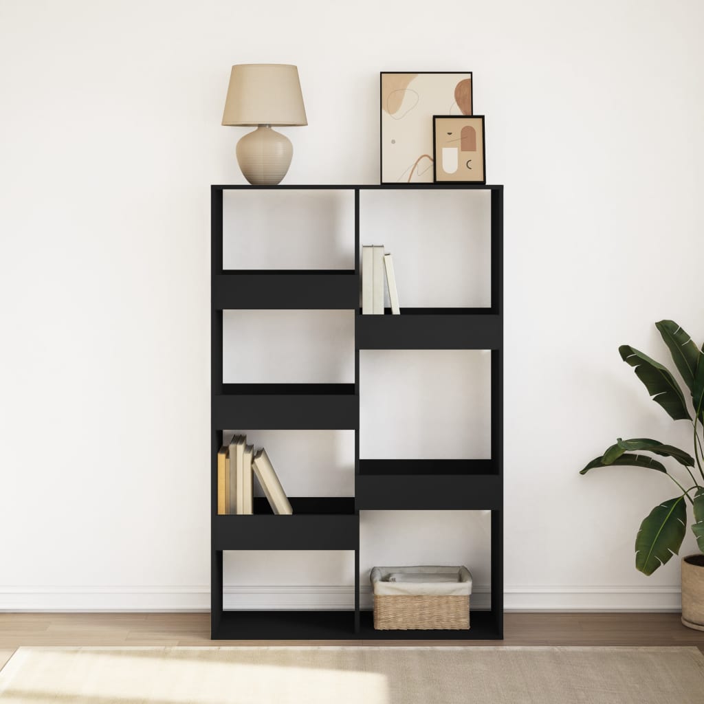 Bookcase, black, 100x33x155.5 cm, processed wood