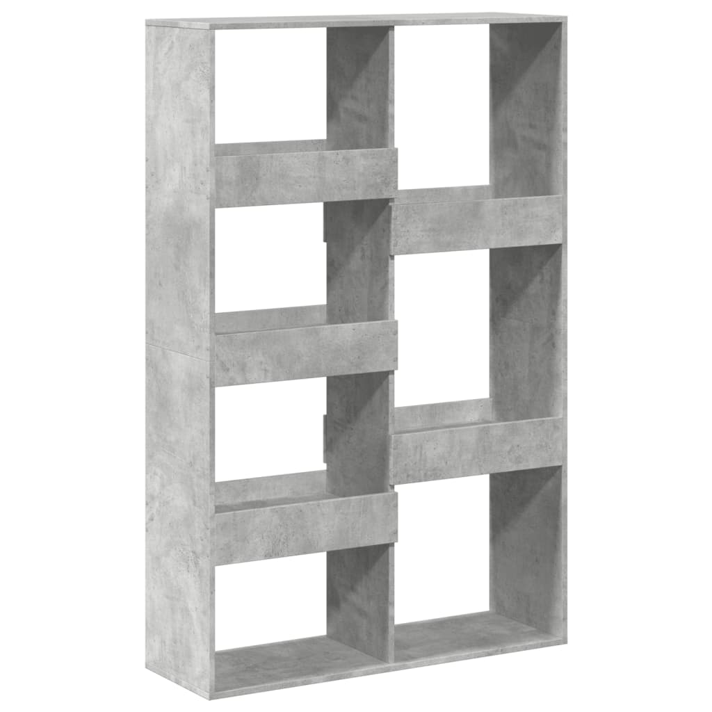 Bookcase, concrete gray, 100x33x155.5 cm, processed wood