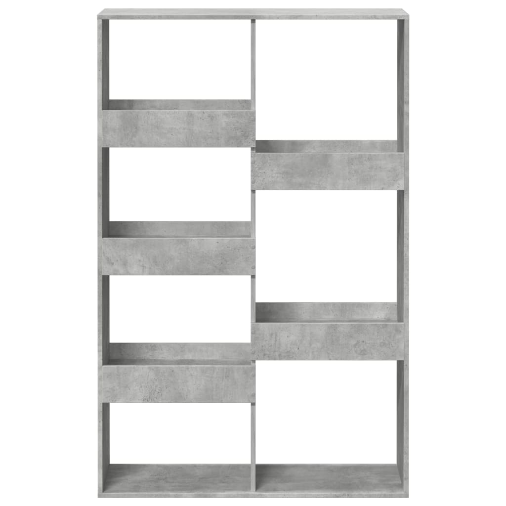 Bookcase, concrete gray, 100x33x155.5 cm, processed wood