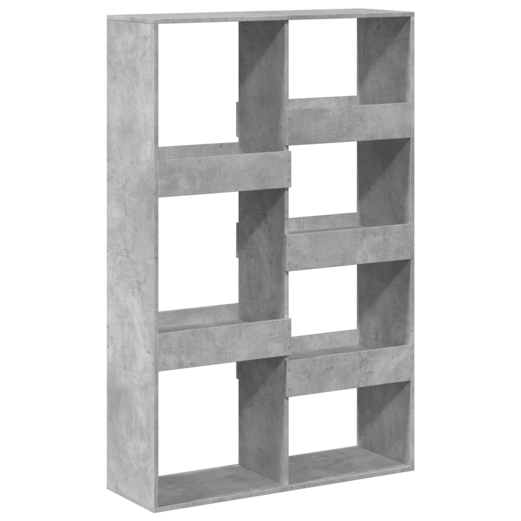 Bookcase, concrete gray, 100x33x155.5 cm, processed wood