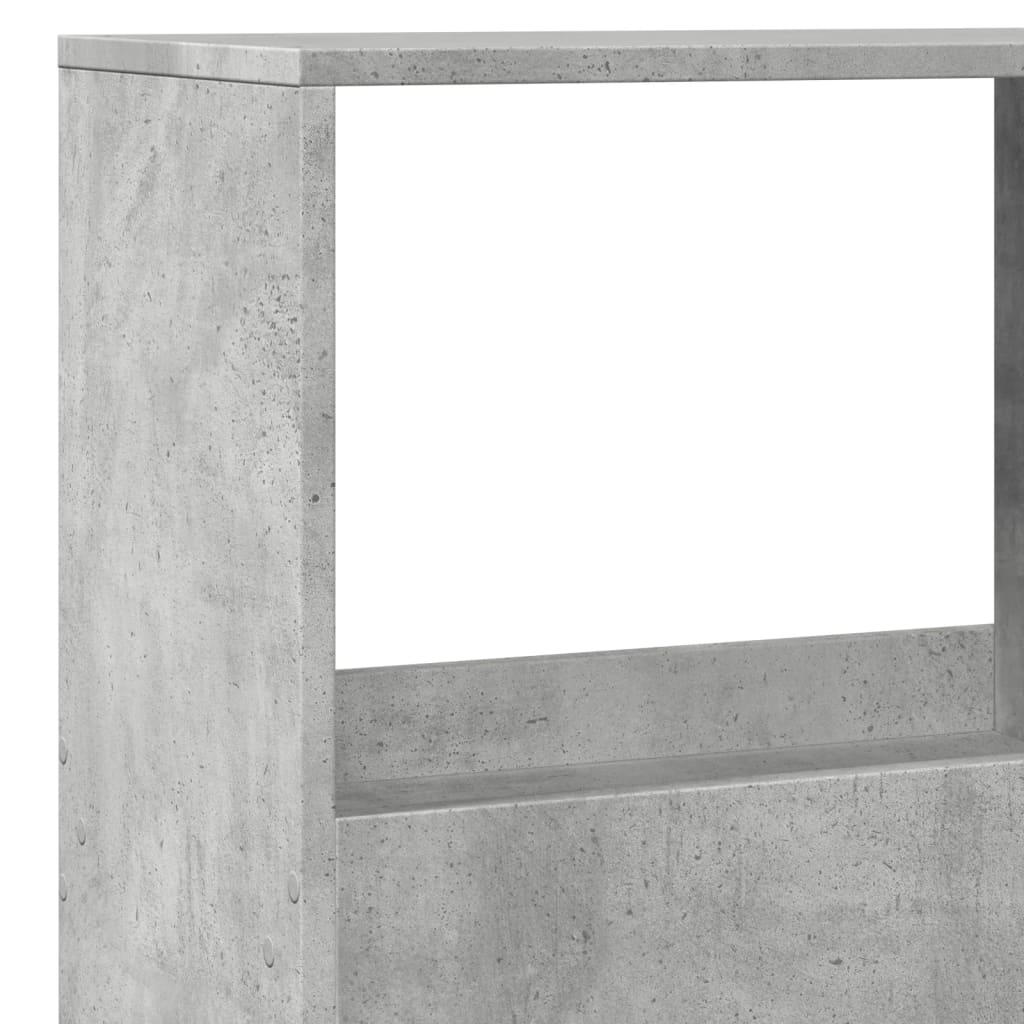 Bookcase, concrete gray, 100x33x155.5 cm, processed wood