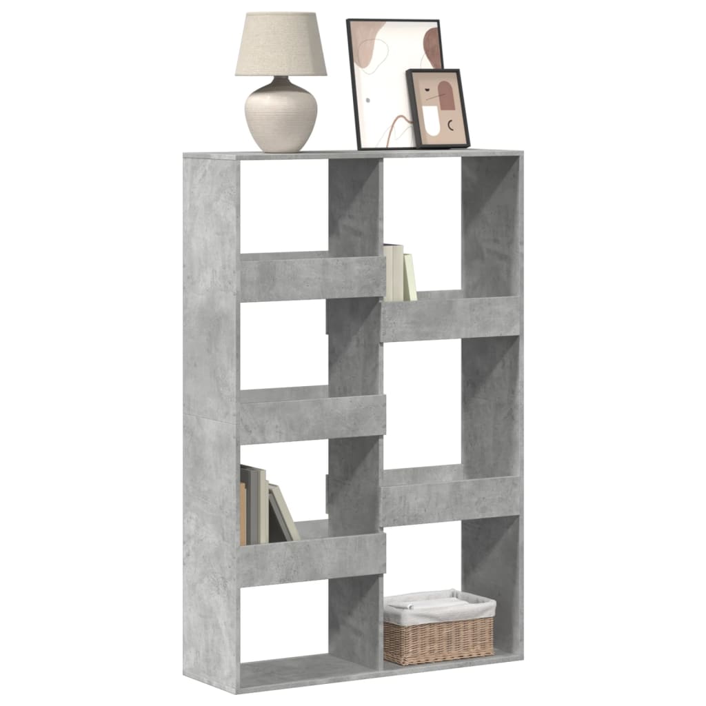 Bookcase, concrete gray, 100x33x155.5 cm, processed wood