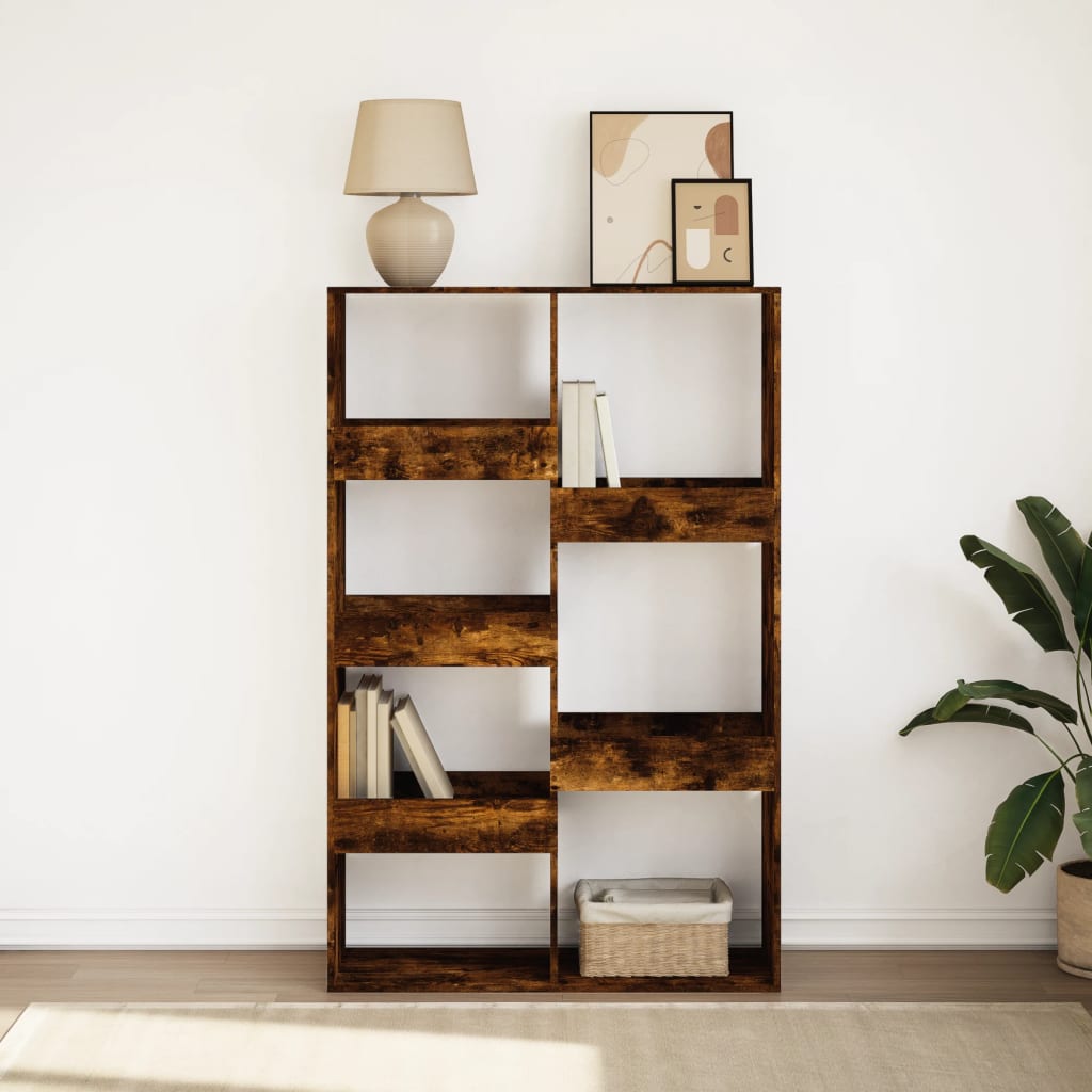 Bookcase, smoky oak, 100x33x155.5 cm, processed wood