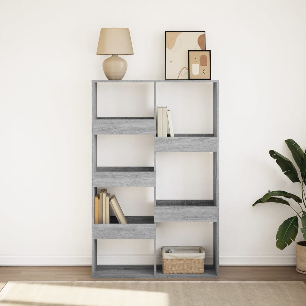 Bookcase, sonoma grey, 100x33x155.5 cm, engineered wood