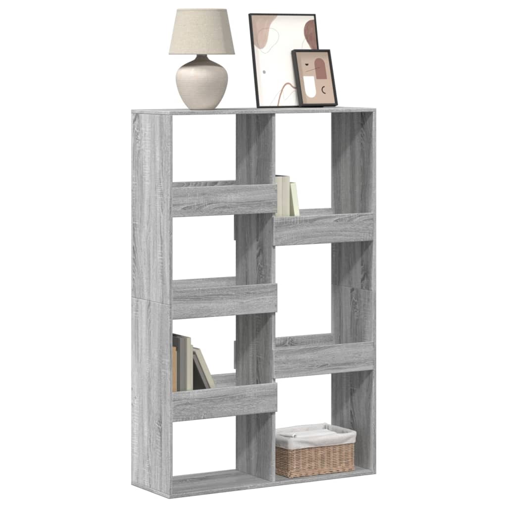 Bookcase, sonoma grey, 100x33x155.5 cm, engineered wood